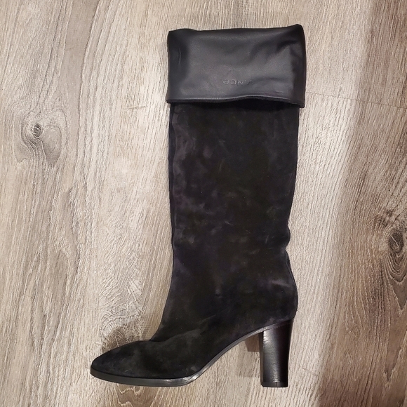 NEW Vince Casper Black Suede Knee High Boots - Picture 9 of 9